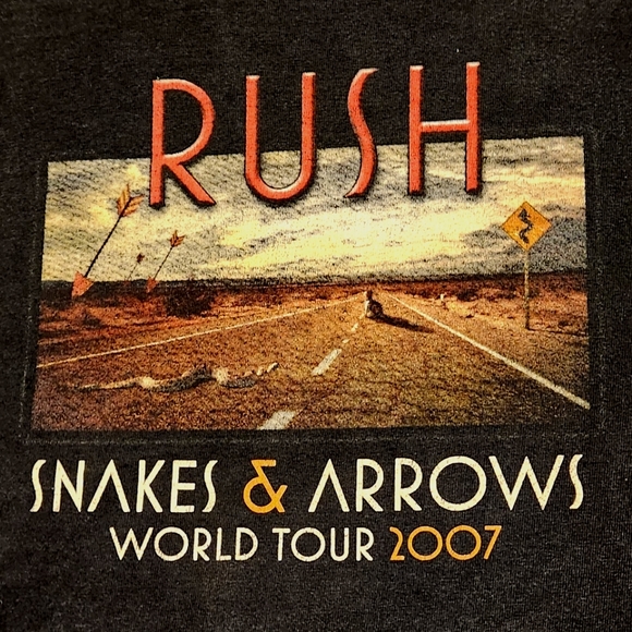 RUSH 4XL big and tall "Snakes & Arrows" World Tour 2007 Concert Band T Shirt Tee - Picture 1 of 6